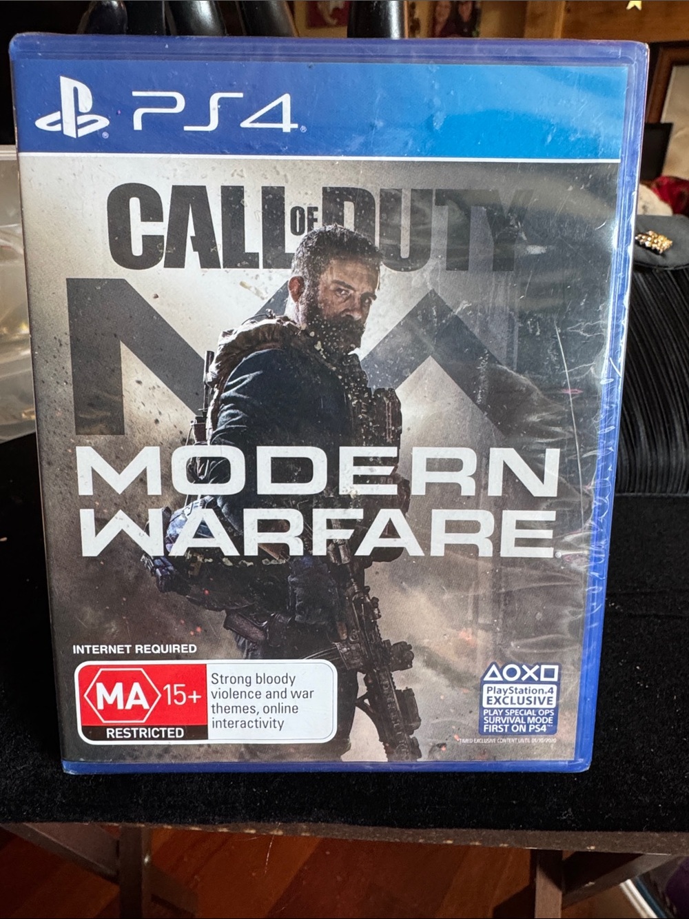 Sony PS4 Modern Warfare Game Case — Blue Cover